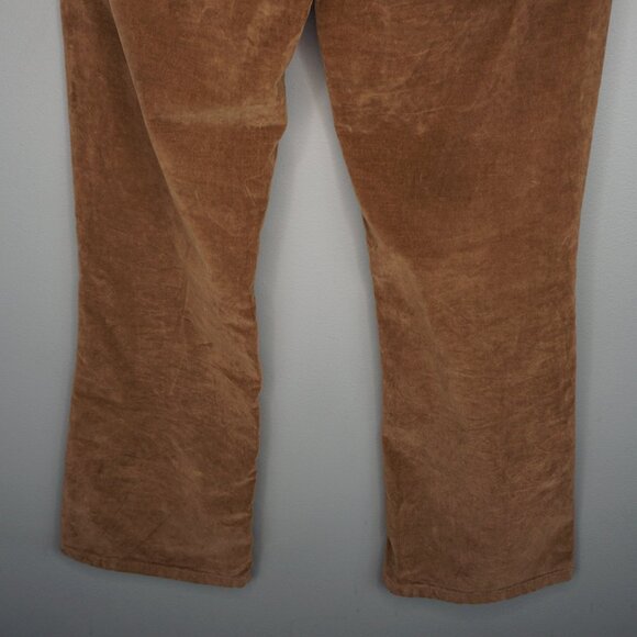 New Free People in My Feelings Velvet Crop Slim Flare Pants in Chocolate sz S - Picture 13 of 16